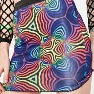 DOLLS KILL optical delusion skirt